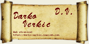 Darko Verkić vizit kartica